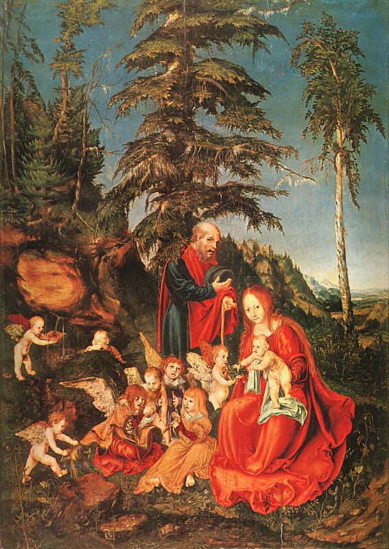 Lucas  Cranach The Rest on the Flight to Egypt Spain oil painting art